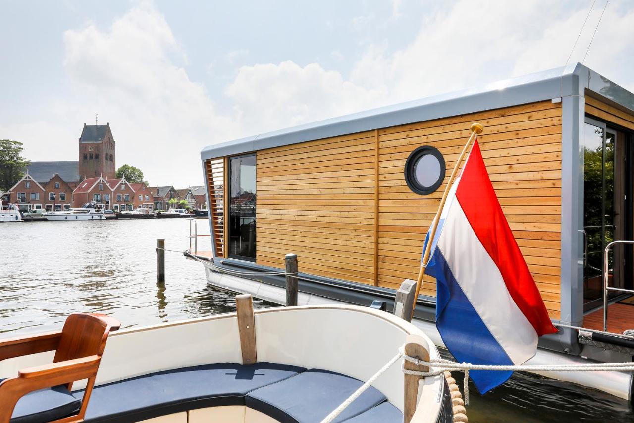 Hotel Luxe Houseboat met fantastisch uitzicht! Grou Exterior foto