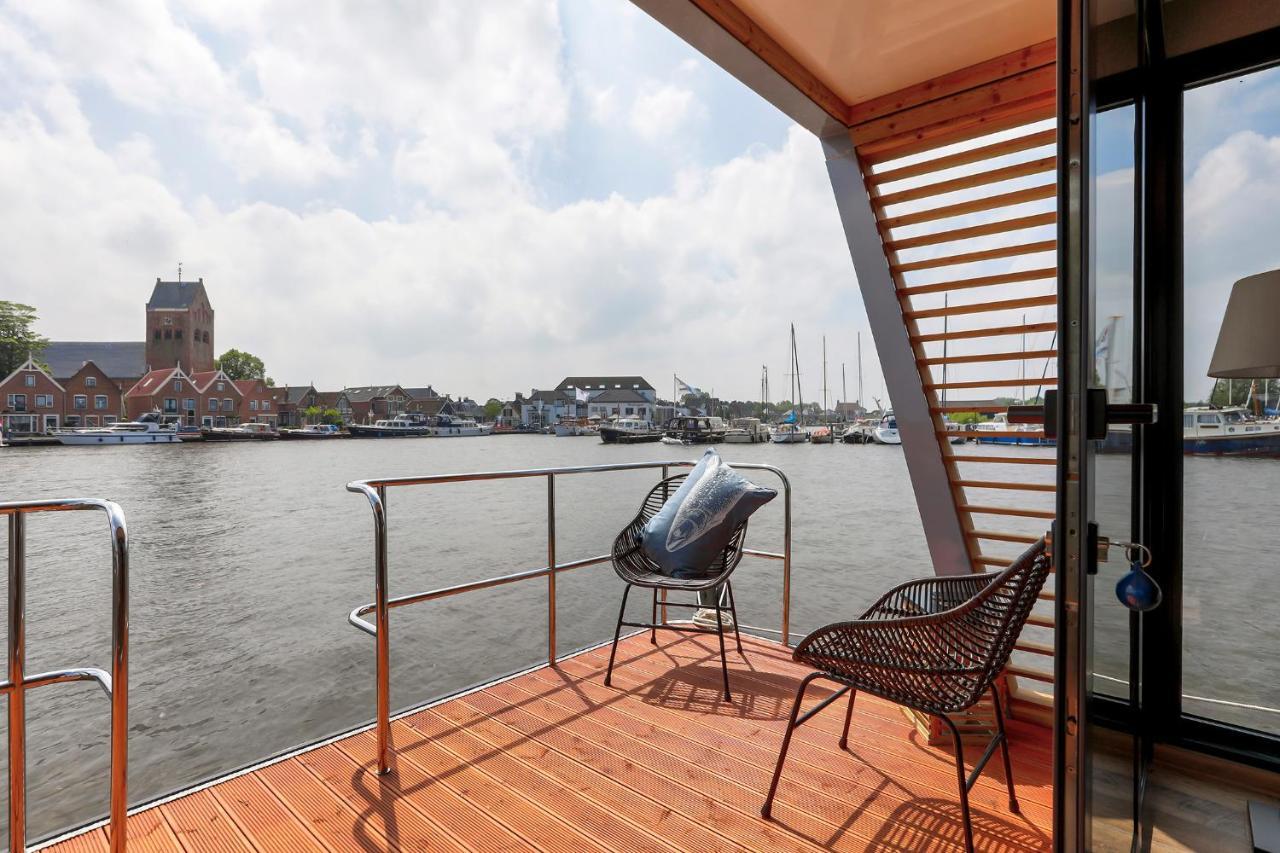 Hotel Luxe Houseboat met fantastisch uitzicht! Grou Exterior foto