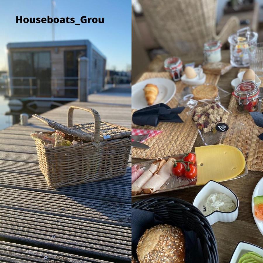 Hotel Luxe Houseboat met fantastisch uitzicht! Grou Exterior foto